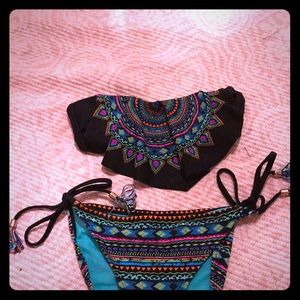 strapless swim suit (bikini) colorful